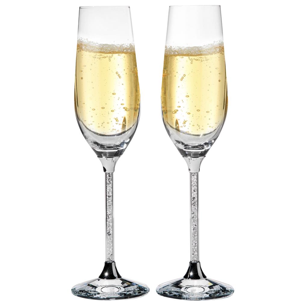 Stemmed Champagne Flutes Glasses, 7 oz, Set of 8 – kook