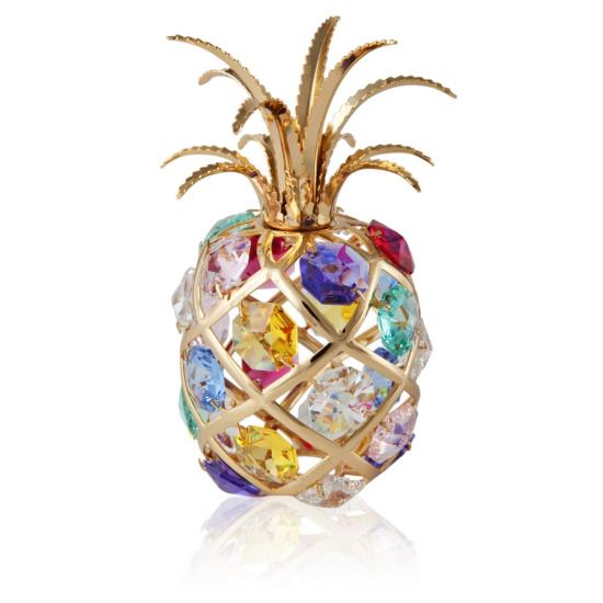 Pineapple with Colored Crystals