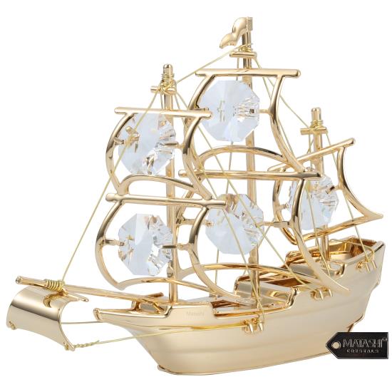 Mayflower Ship w/ Clear crystals