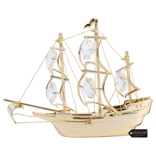 Mayflower Ship w/ Clear crystals