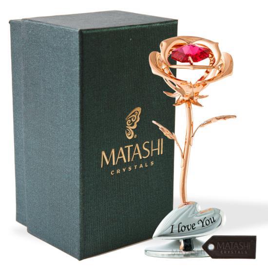 Rose Gold Rose Flower Tabletop Ornament