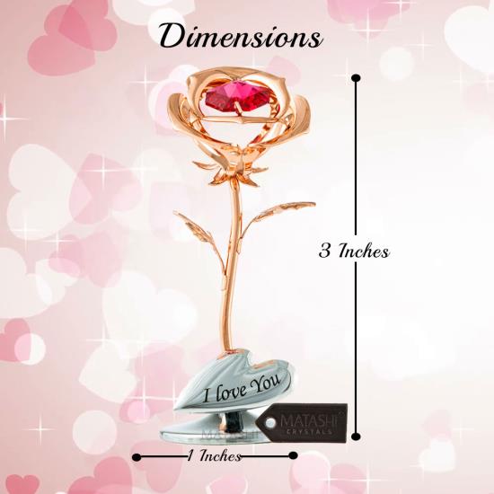 Rose Gold Rose Flower Tabletop Ornament