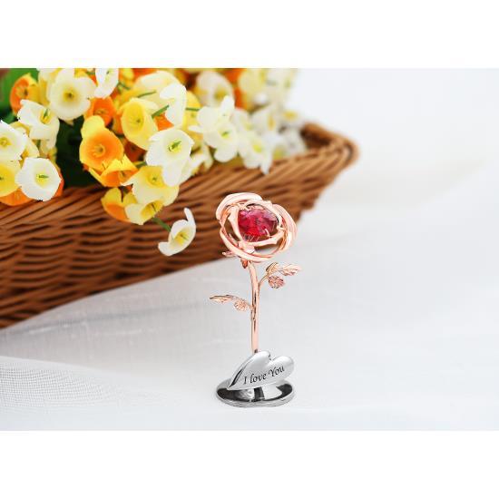 Rose Gold Rose Flower Tabletop Ornament