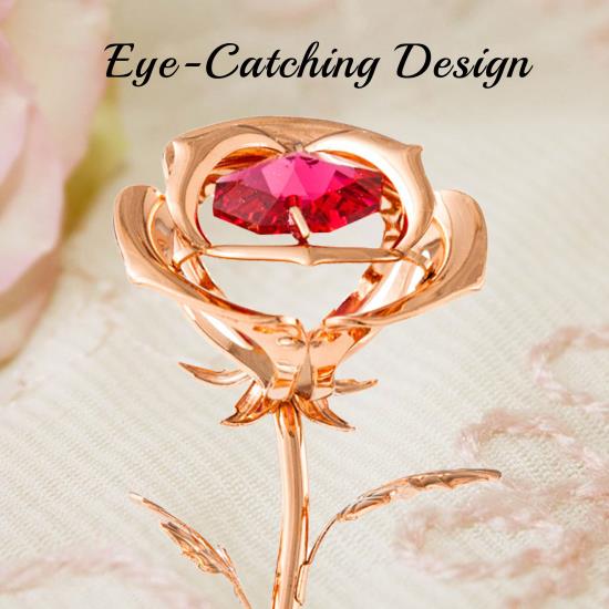 Rose Gold Rose Flower Tabletop Ornament