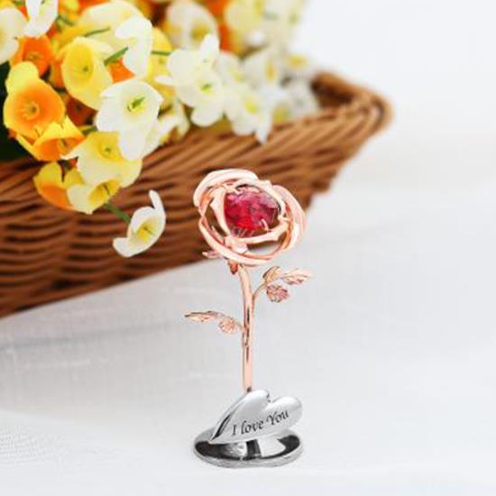 Rose Gold Rose Flower Tabletop Ornament