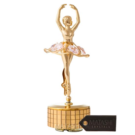 Gold Ballet Dancer Music Box