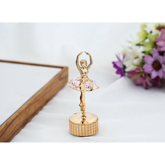 Gold Ballet Dancer Music Box