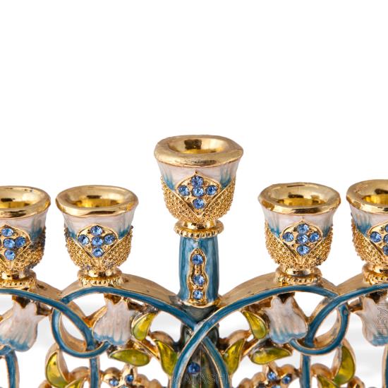 Hand Painted Menorah Candelabra