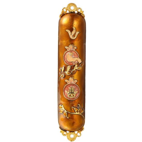 Copper Dove Mezuzah