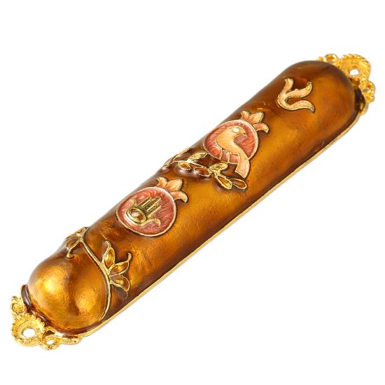 Copper Dove Mezuzah