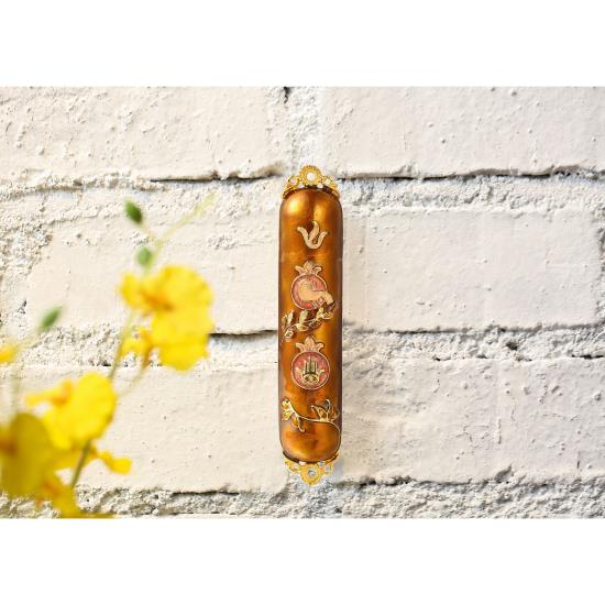 Copper Dove Mezuzah