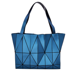 Blue Diamond Lattice Handbag