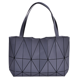 Grey Diamond Lattice Handbag